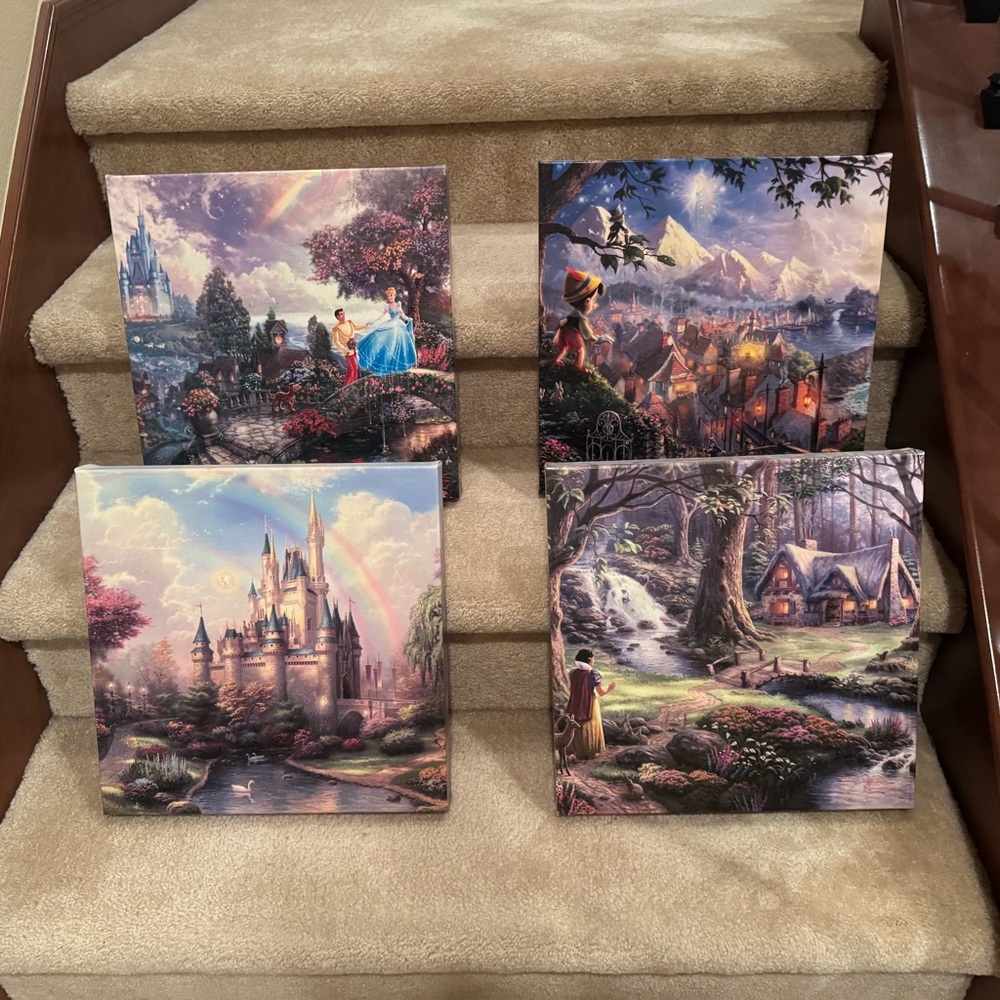 Thomas Kinkade Enchanted Disney wrapped canvas
